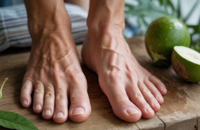 Huile de Tamanu et ses effets sur les gerçures des talons en été
